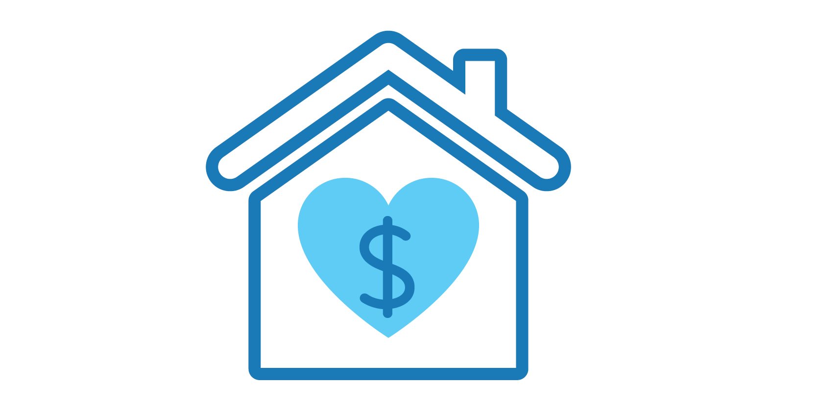 home icon with dollar sign